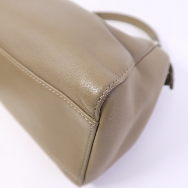FENDI 牛皮皮革Peekaboo Mini手挽肩背兩用袋-12