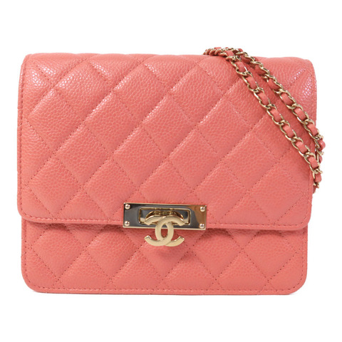 CHANEL 牛皮皮革Wallet On Chain鏈帶肩背袋