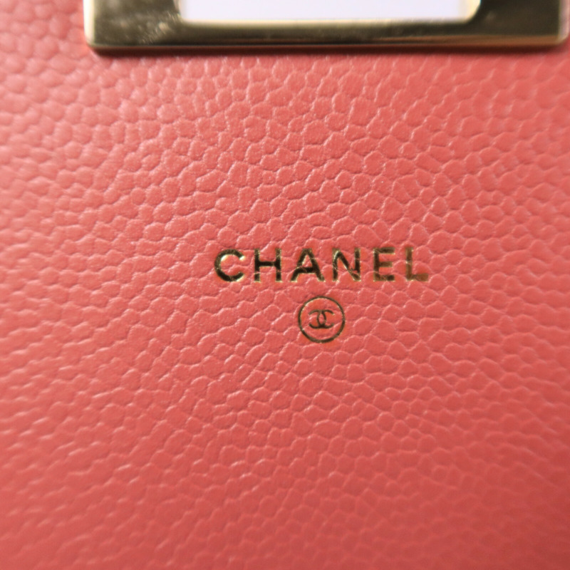 CHANEL 牛皮皮革Wallet On Chain鏈帶肩背袋-5