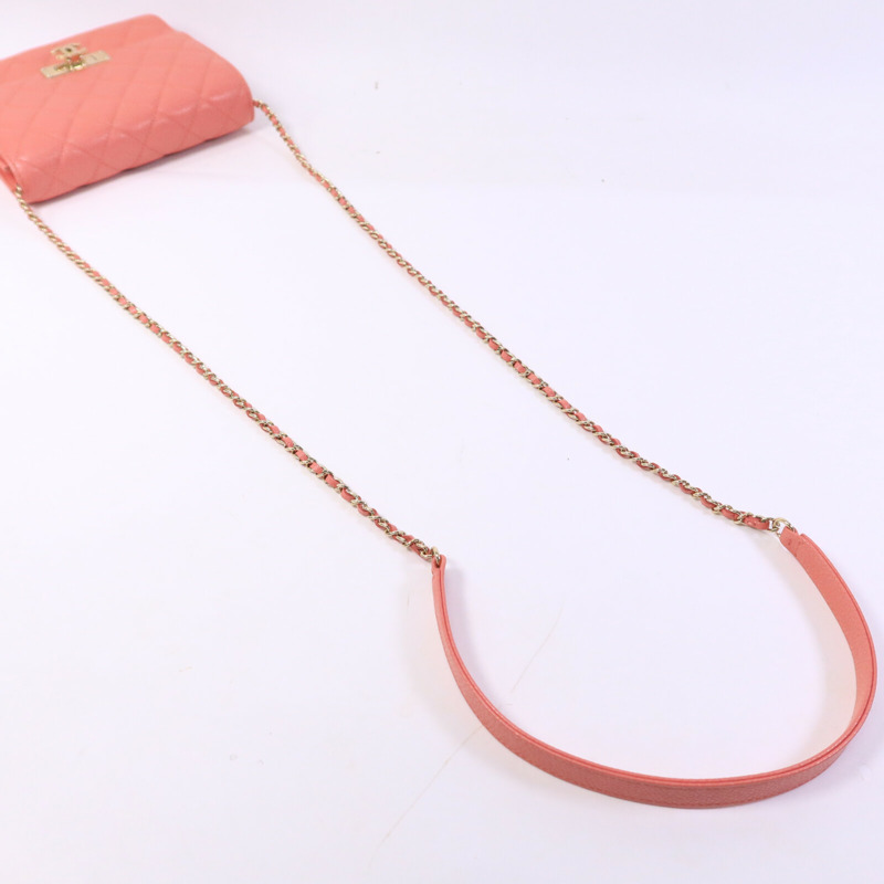 CHANEL 牛皮皮革Wallet On Chain鏈帶肩背袋-8