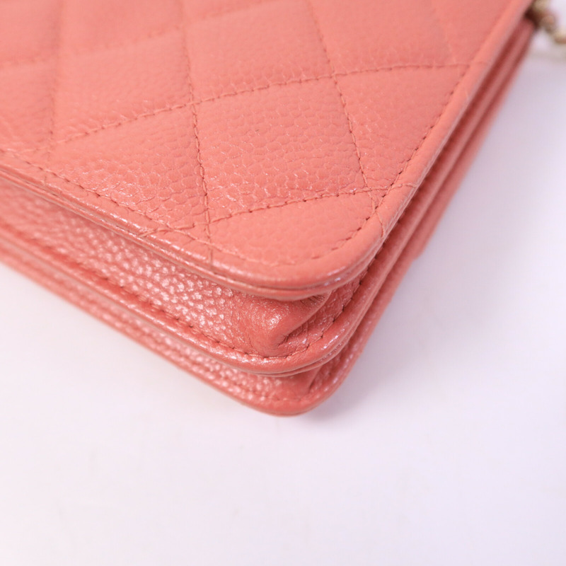 CHANEL 牛皮皮革Wallet On Chain鏈帶肩背袋-11