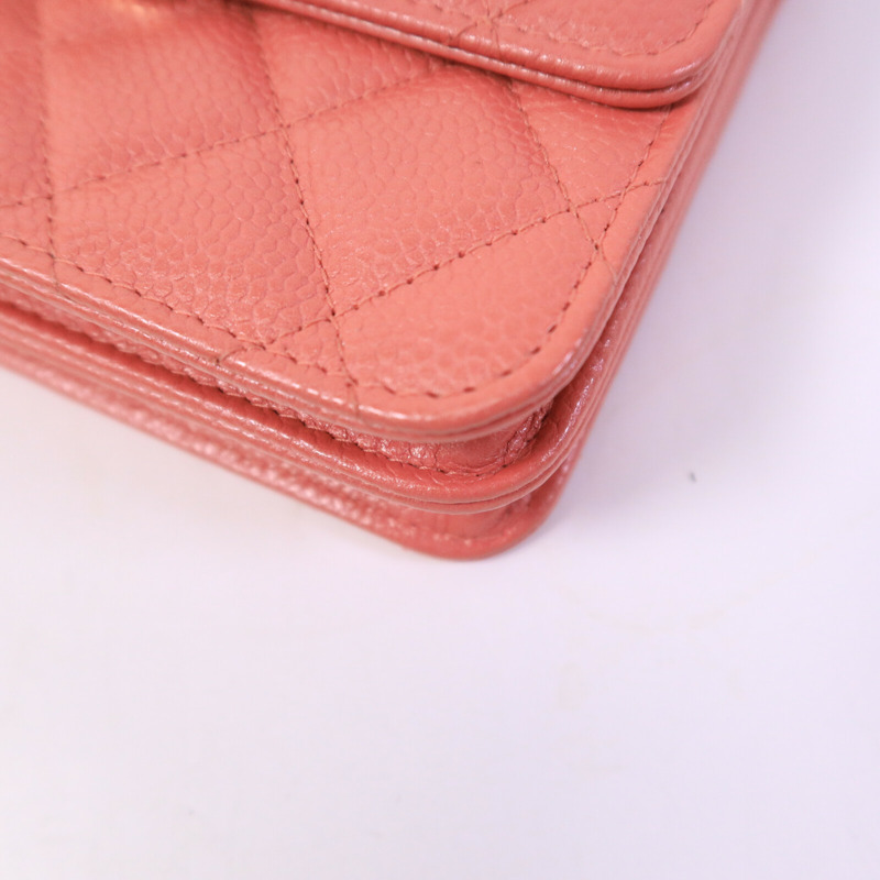 CHANEL 牛皮皮革Wallet On Chain鏈帶肩背袋-12