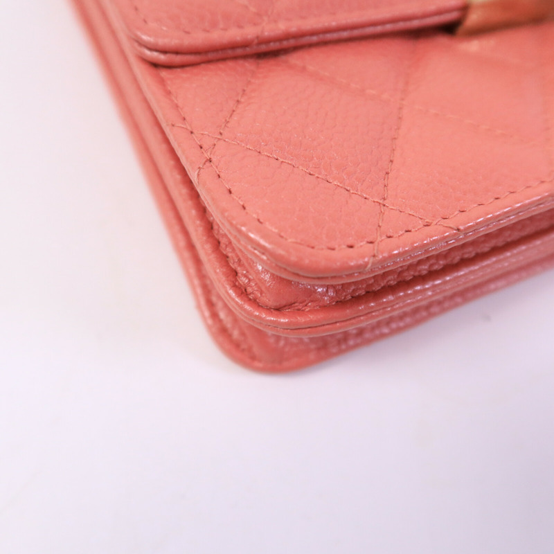 CHANEL 牛皮皮革Wallet On Chain鏈帶肩背袋-13