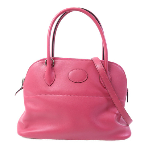 HERMES Swift皮革Bolide 27手挽袋Rose Pourpre