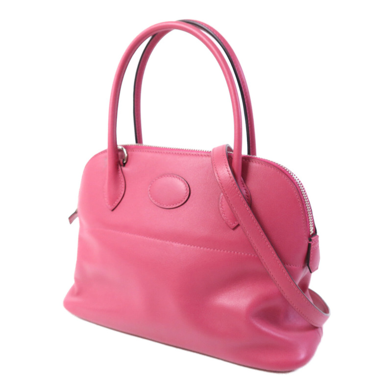 HERMES Swift皮革Bolide 27手挽袋Rose Pourpre-2