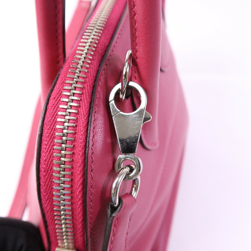 HERMES Swift皮革Bolide 27手挽袋Rose Pourpre-5