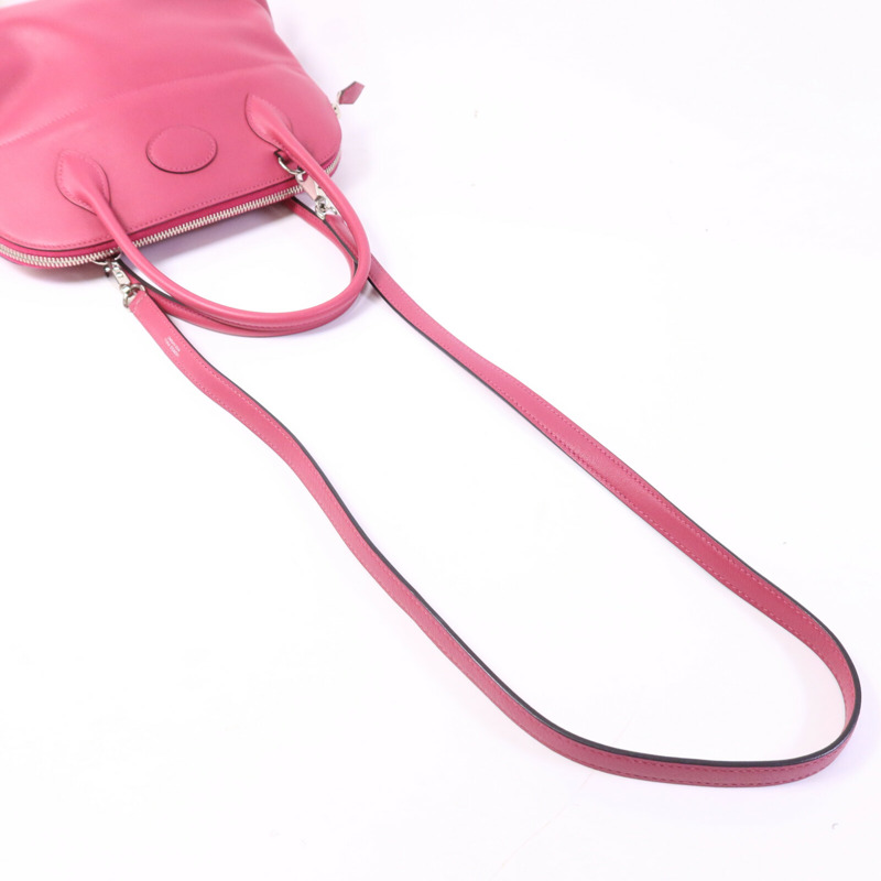 HERMES Swift皮革Bolide 27手挽袋Rose Pourpre-7