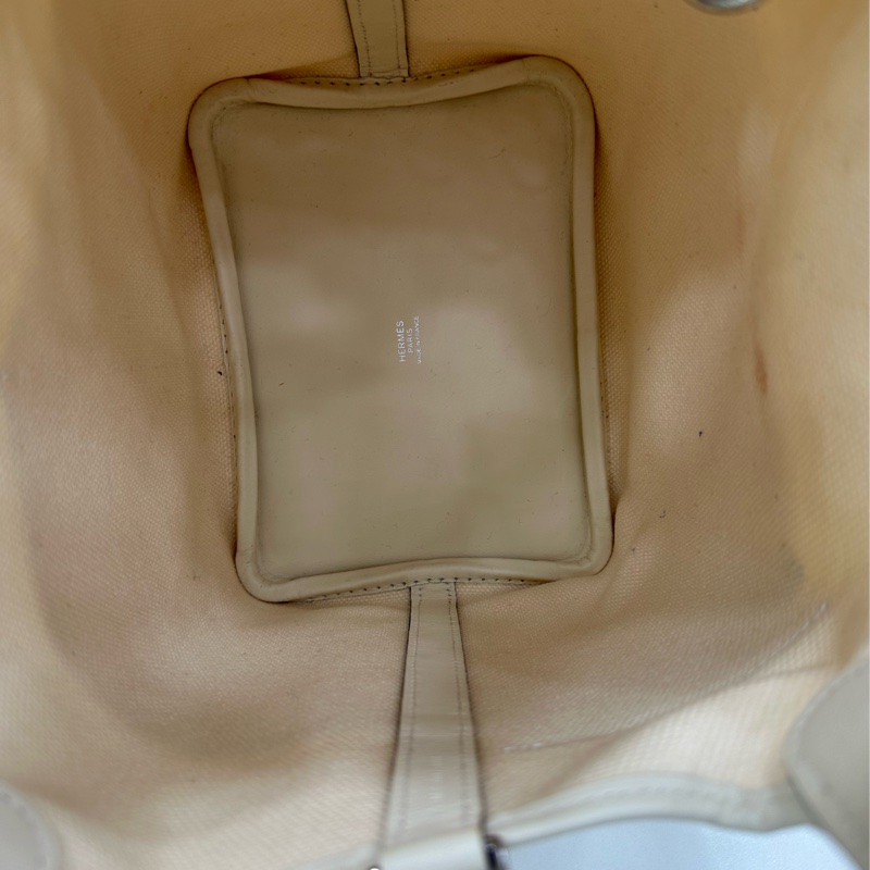 Hermes 愛馬仕 菜籃picotin Cargo 18 奶昔白帆布 Z刻-7