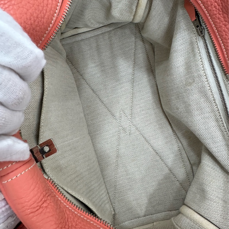 Hermes愛馬仕victoria 35 維多利亞35 龍蝦粉 TC皮 框O刻-7