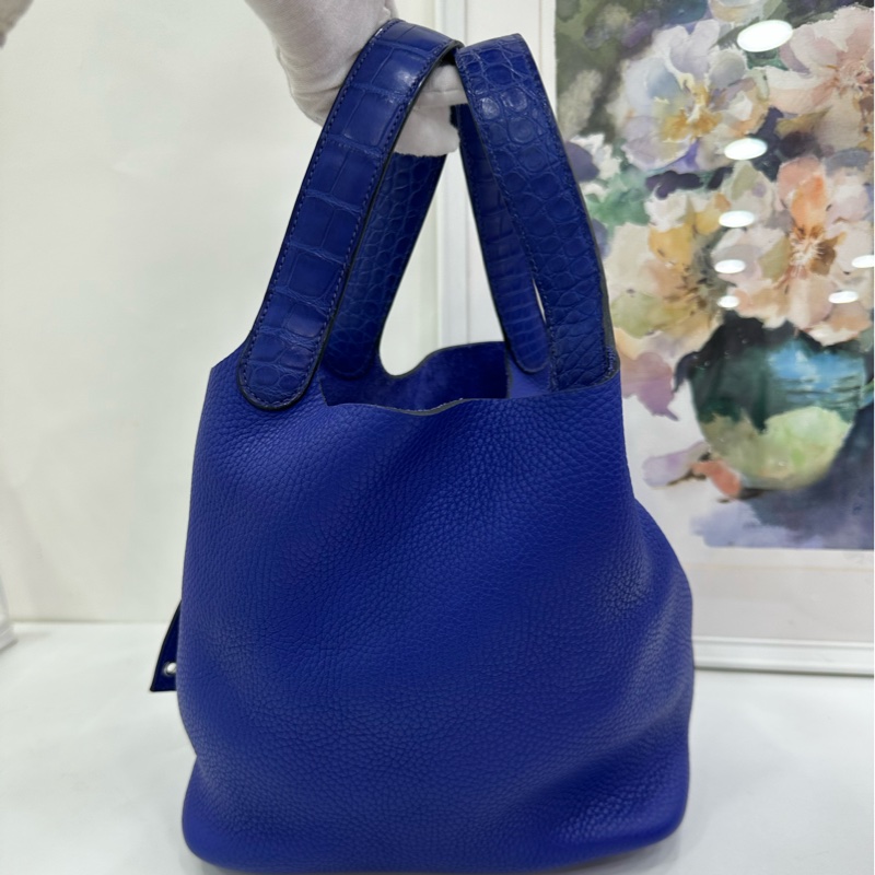 Hermes 愛馬仕 菜籃22 picotin22 7T電光藍touch A刻-3