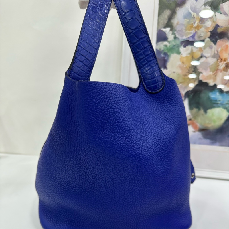 Hermes 愛馬仕 菜籃22 picotin22 7T電光藍touch A刻-4