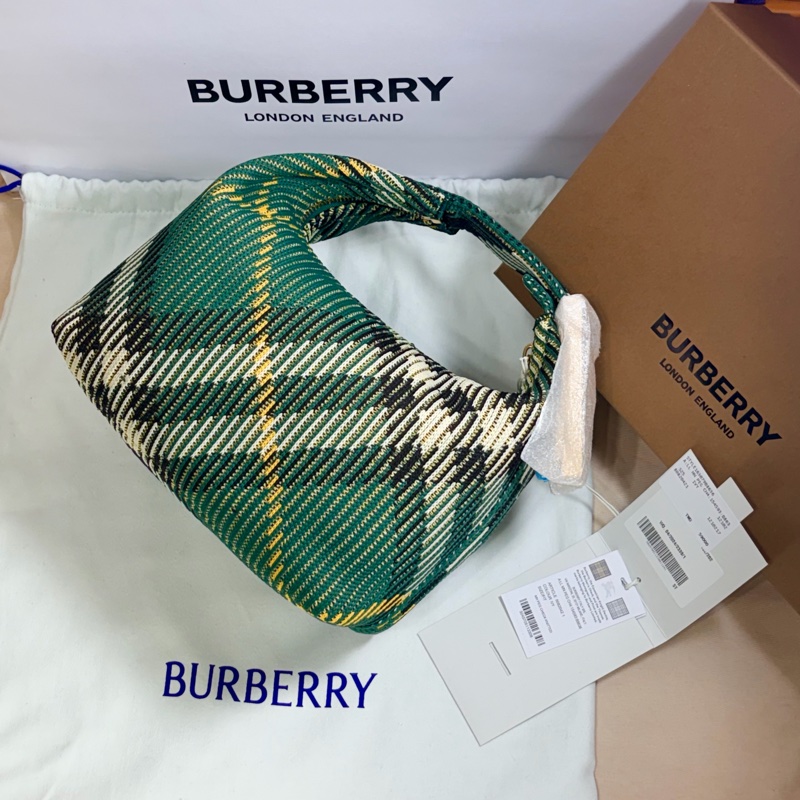 🎁全新盒裝 ‼️全台最甜 Burberry 巴寶莉 2025 新款綠格紋peg 便當包/ 手提包（原價59000）-0