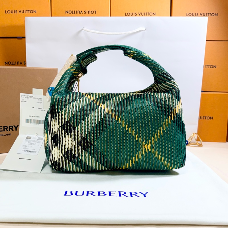 🎁全新盒裝 ‼️全台最甜 Burberry 巴寶莉 2025 新款綠格紋peg 便當包/ 手提包（原價59000）-1