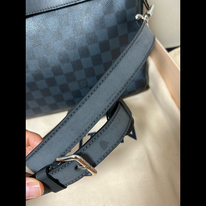 LV棋盤格手提包 男款公文包 黑色棋盤格Damier Graphite-4