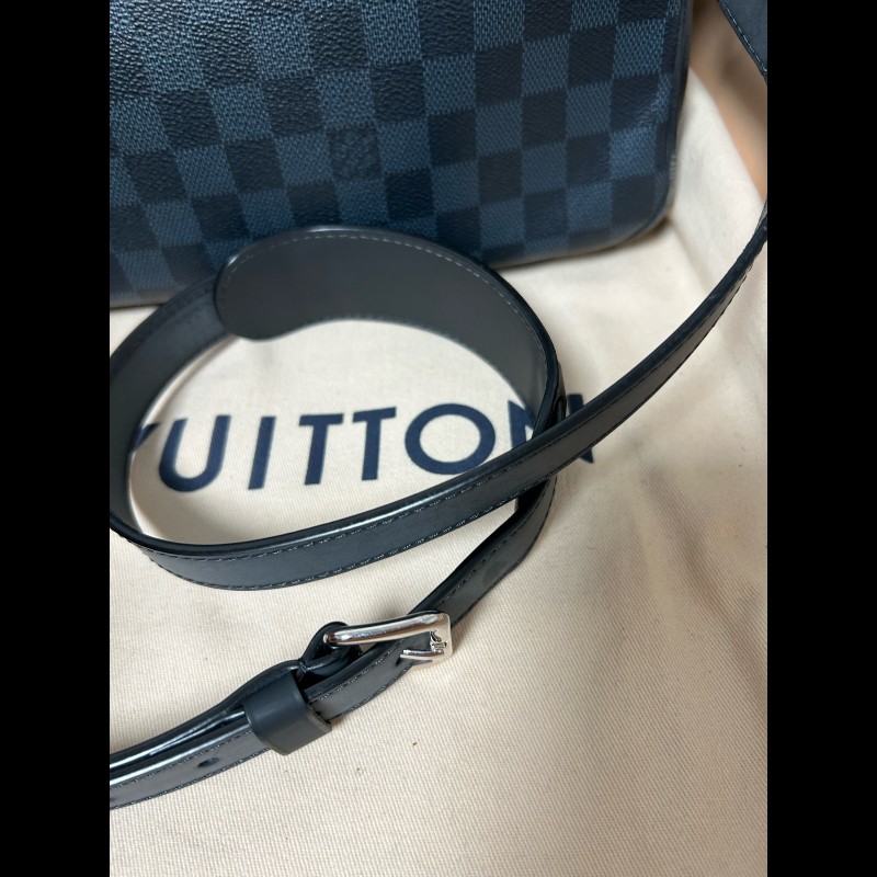 LV棋盤格手提包 男款公文包 黑色棋盤格Damier Graphite-5