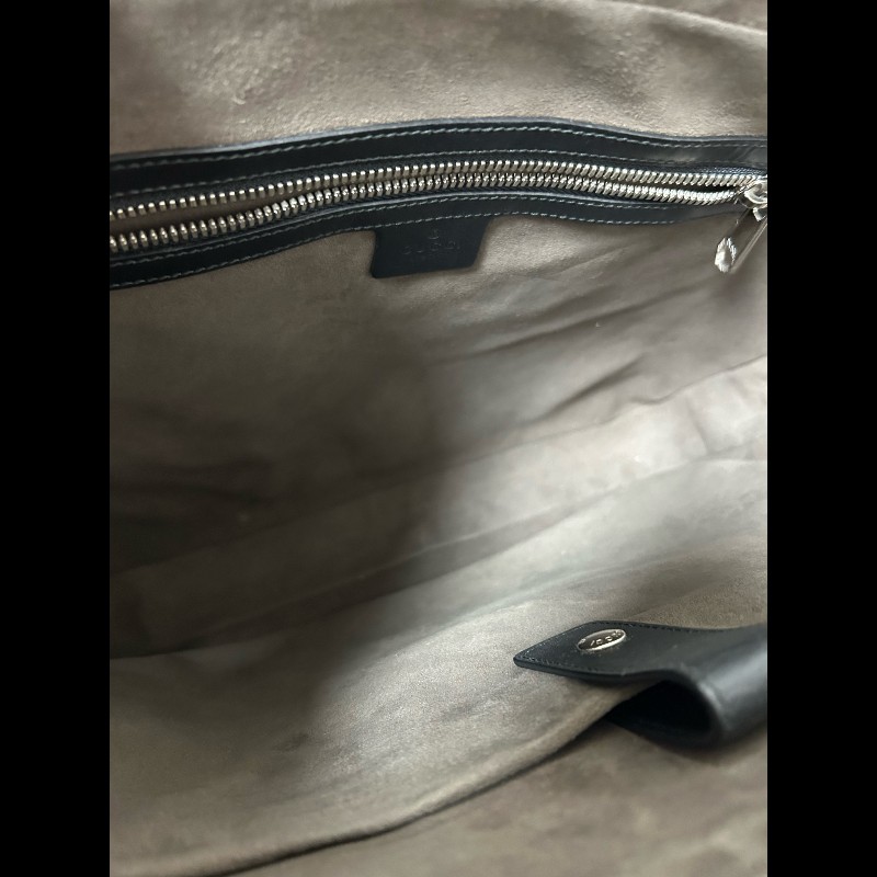 古馳/Gucci GG Emblem系列大號公文包 無肩帶-5