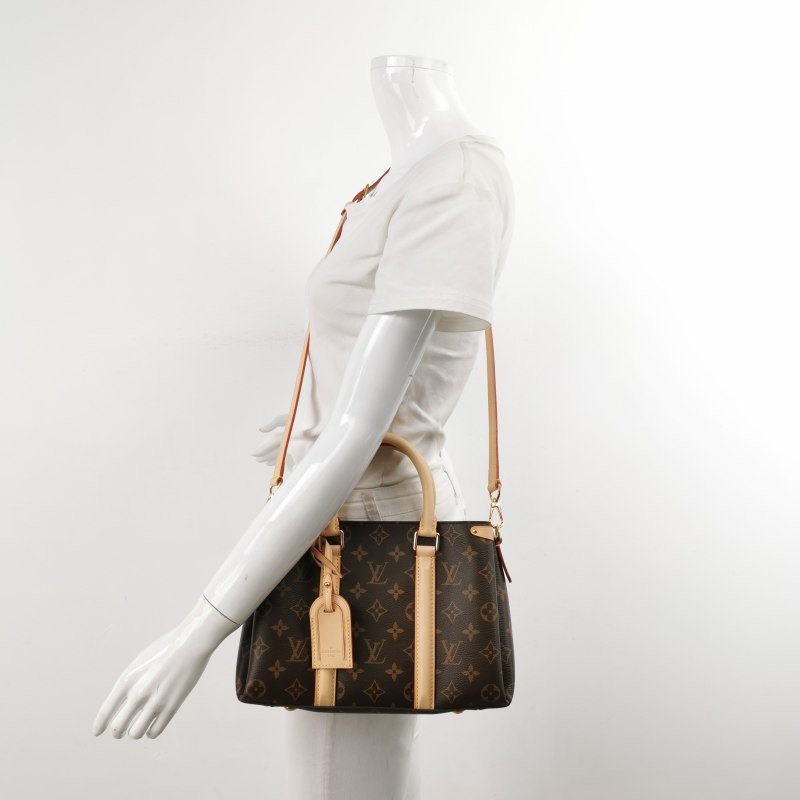 Louis Vuitton (LV) SoufflotBB植鞣革Monogram印花托特包肩肩包晶片款-1