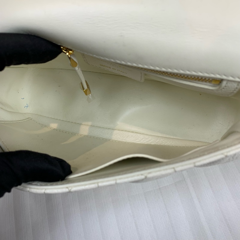 迪奧/Dior Caro 象牙色柔軟牛皮革藤格紋單肩斜背包 簡約大氣的經典款 20x7x12cm-7