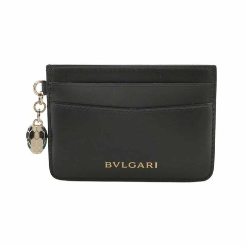 Bvlgari Serpenti Forever蛇頭包牛皮純色蛇頭卡包