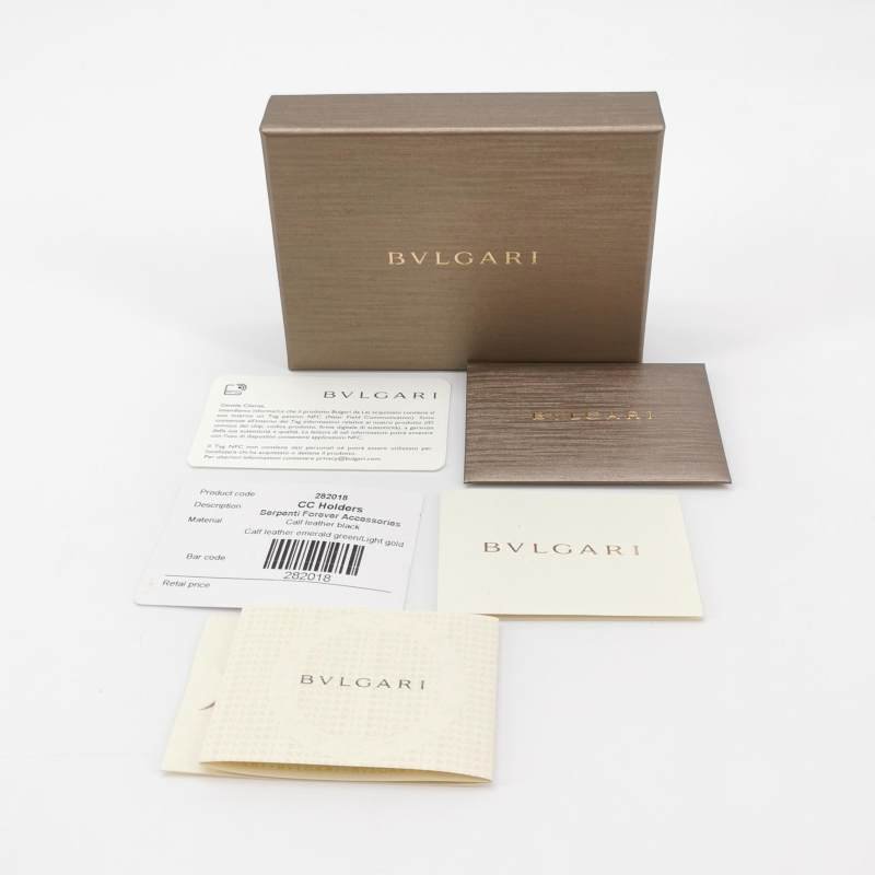 Bvlgari Serpenti Forever蛇頭包牛皮純色蛇頭卡包-7