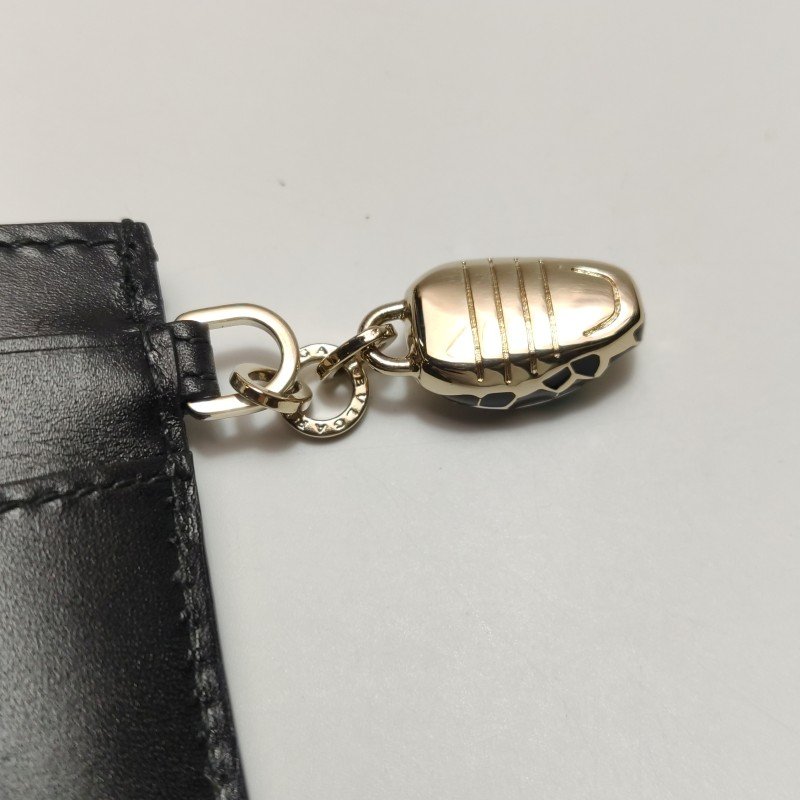 Bvlgari Serpenti Forever蛇頭包牛皮純色蛇頭卡包-9