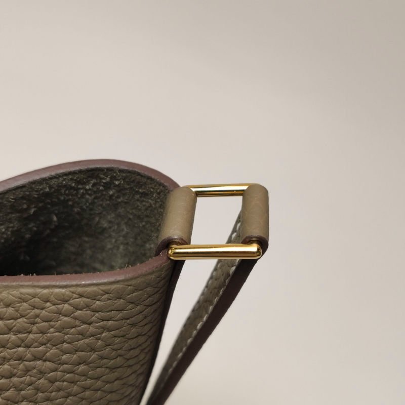 Hermes Picotin菜籃包22手提包Clemence(TC)牛皮金扣18etoupe大象灰Z刻-10