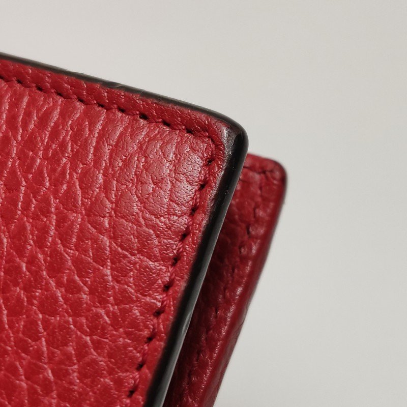 Gucci Interlocking G牛皮純色互扣式雙G斜背包單肩包-18