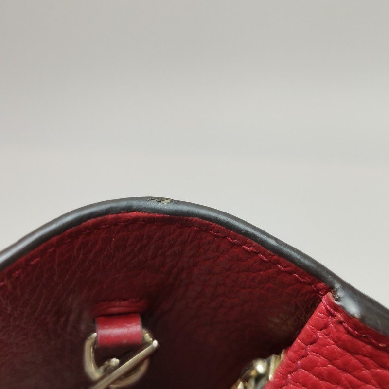 Gucci Interlocking G牛皮純色互扣式雙G斜背包單肩包-21