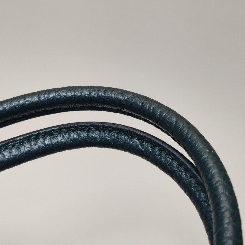 Hermes Garden Party花園包30按扣手提包Negonda牛皮帆布銀扣6O松柏綠Z刻-16