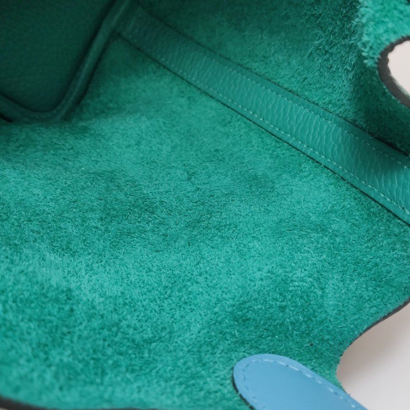 Hermes Picotin菜籃包18手提包TC牛皮Swift牛皮銀扣Z6孔雀綠7N糖果藍Y刻-10