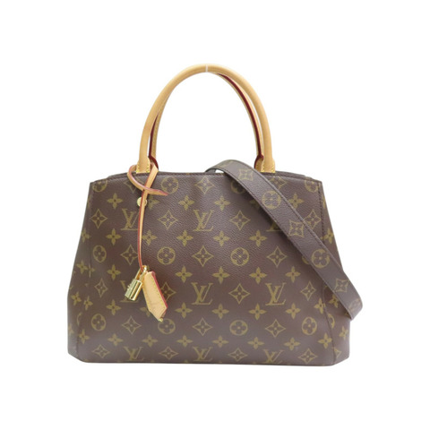 棕色 原花帆布 Montaigne MM 兩用包【LOUIS VUITTON LV 路易威登】 M41056