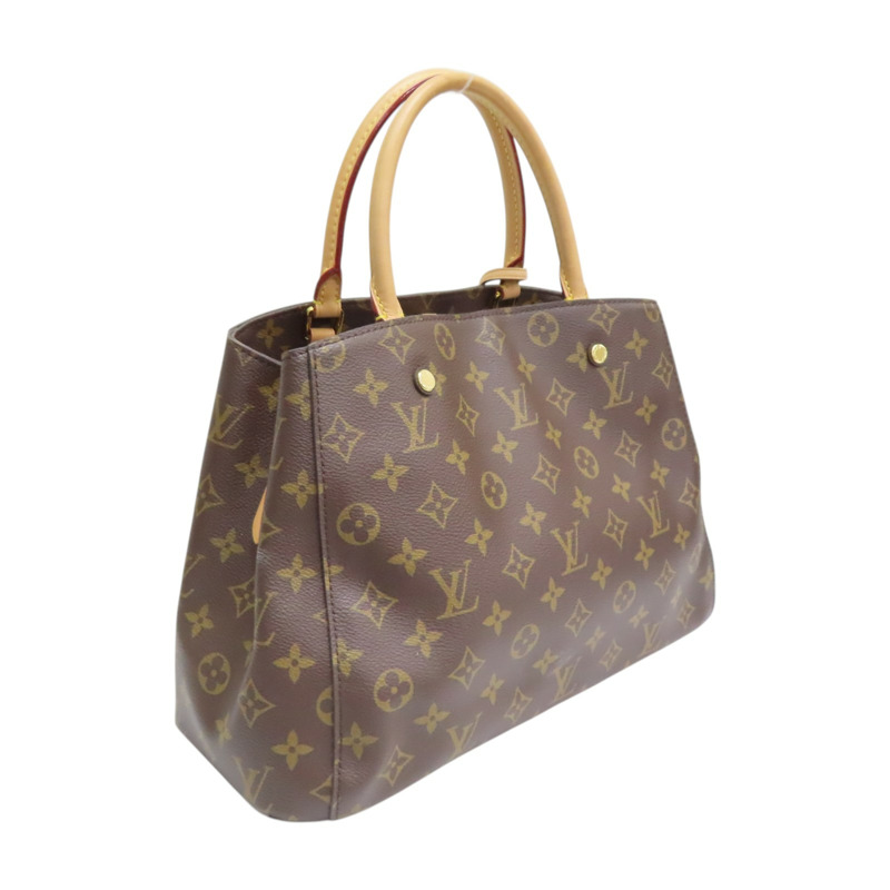 棕色 原花帆布 Montaigne MM 兩用包【LOUIS VUITTON LV 路易威登】 M41056-1