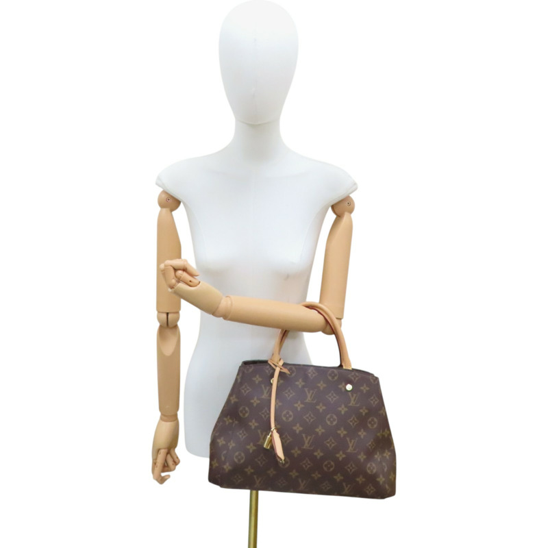 棕色 原花帆布 Montaigne MM 兩用包【LOUIS VUITTON LV 路易威登】 M41056-9
