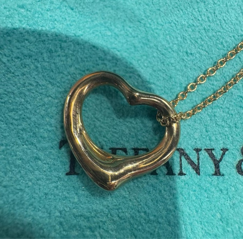 18K黃金超便宜🌟Tiffany & Co. Open Heart 心型項鍊 18K黃金|Classic Trend CT精品|台北東區實體-1