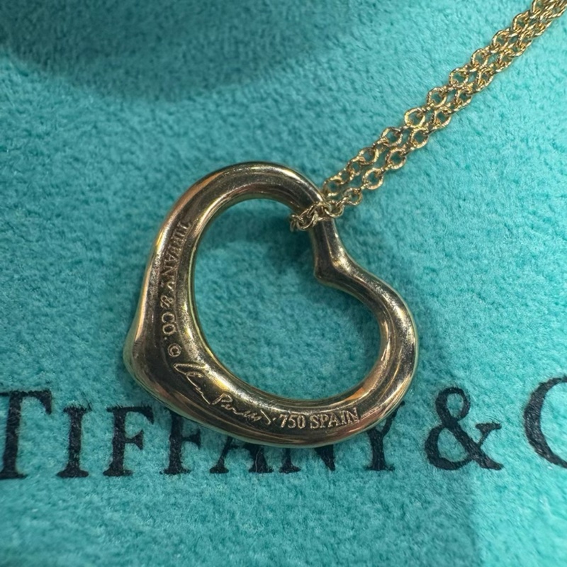 18K黃金超便宜🌟Tiffany & Co. Open Heart 心型項鍊 18K黃金|Classic Trend CT精品|台北東區實體-2