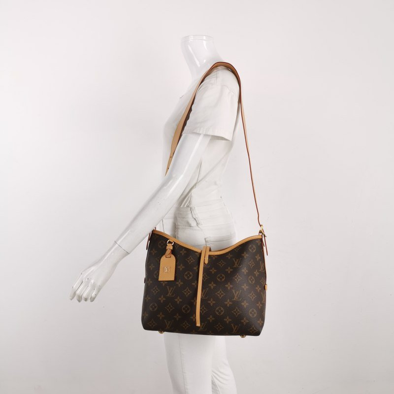 Louis Vuitton (LV) Carry All小號植鞣革老花子母包單肩包晶片款-1