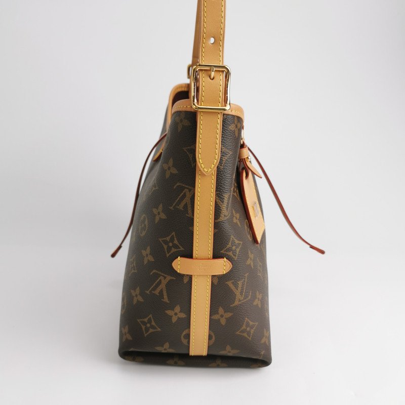 Louis Vuitton (LV) Carry All小號植鞣革老花子母包單肩包晶片款-3
