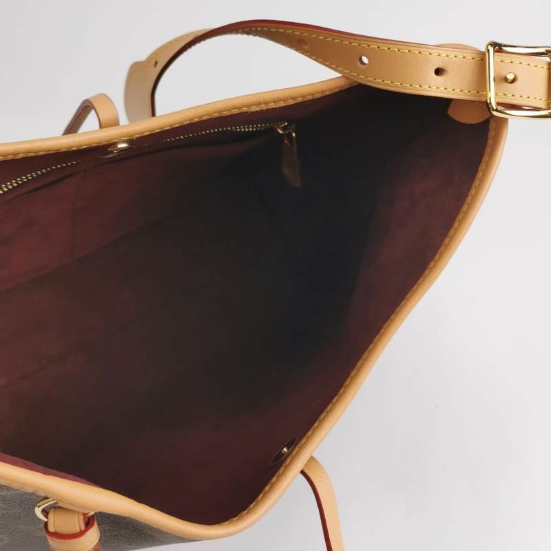 Louis Vuitton (LV) Carry All小號植鞣革老花子母包單肩包晶片款-6