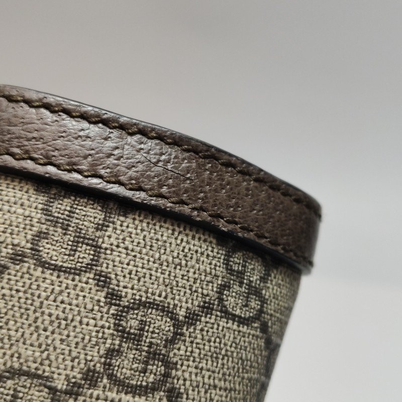 Gucci Ophidia中型牛皮帆布GG老花條紋雙G肩包斜背包-17