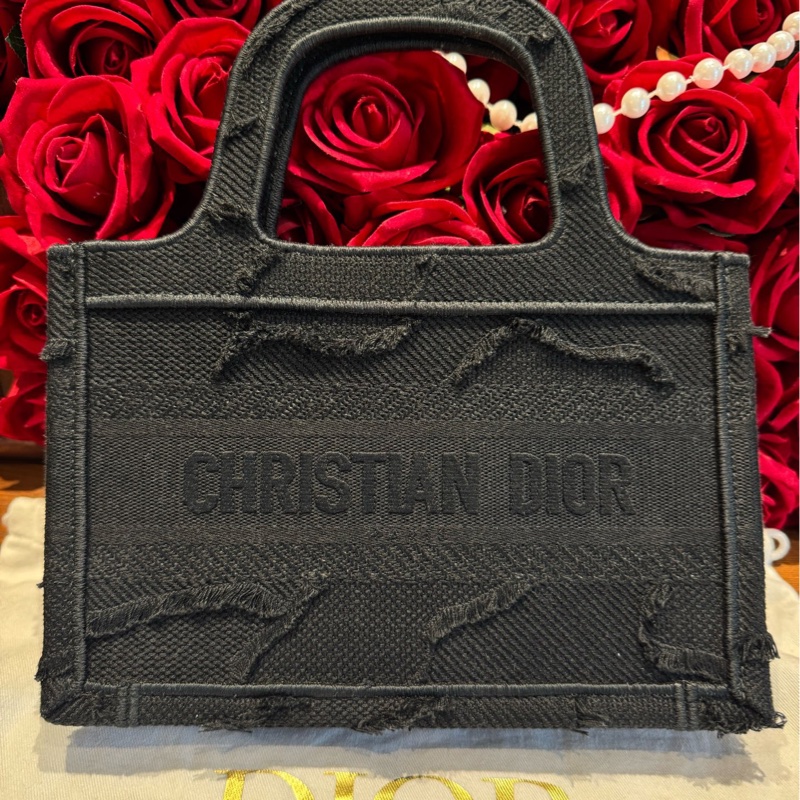 Dior/迪奥 mini Book tote 托特黑色牛仔-0