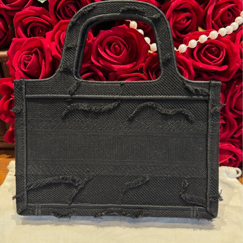 Dior/迪奥 mini Book tote 托特黑色牛仔-1