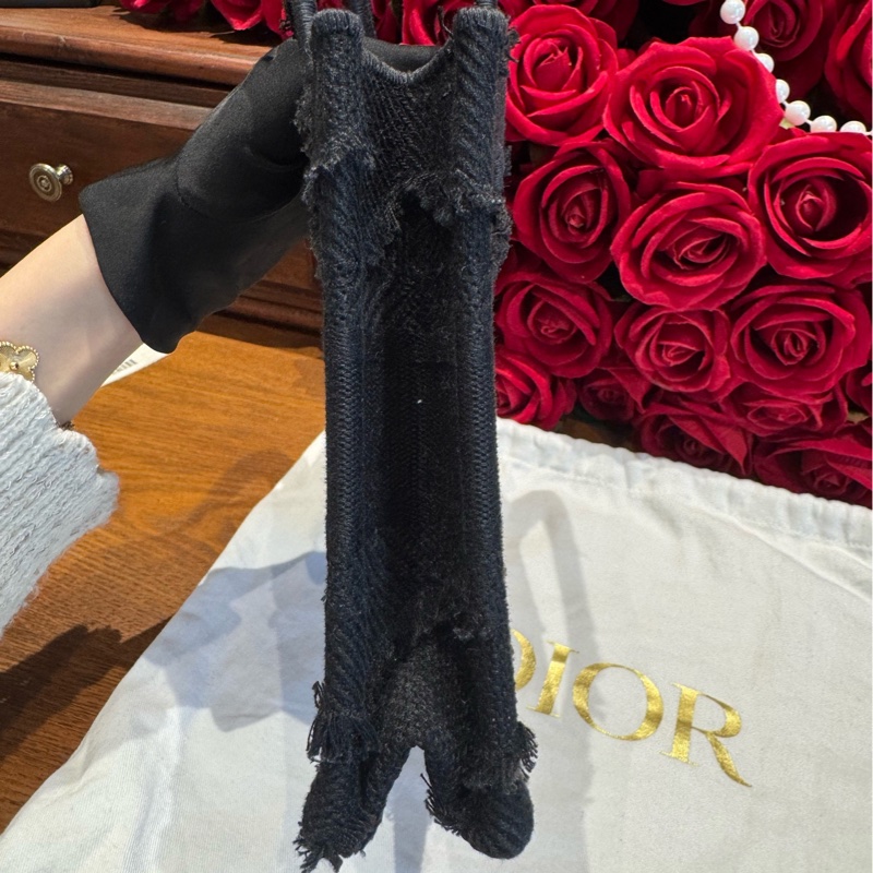 Dior/迪奥 mini Book tote 托特黑色牛仔-2