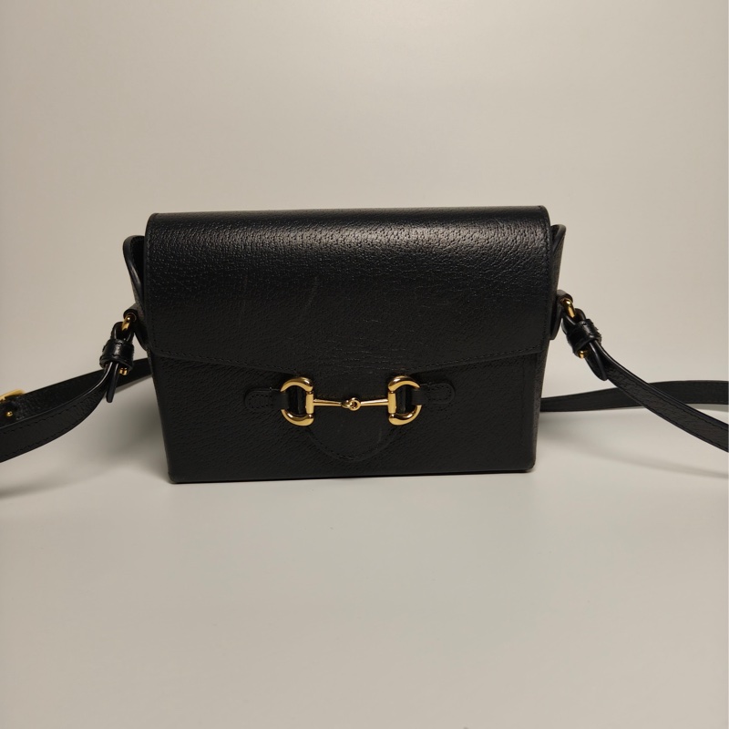 98新|Gucci/古馳 黑色1955橫版盒子包-0