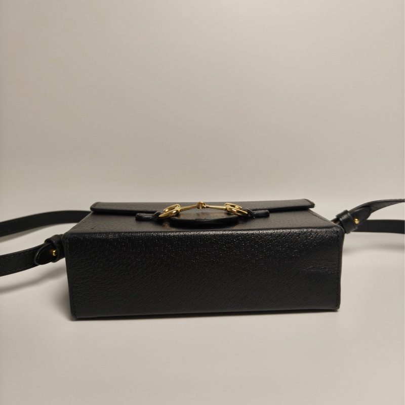 98新|Gucci/古馳 黑色1955橫版盒子包-4