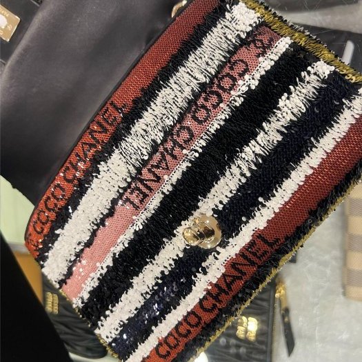 東區正精品㊣CHANEL MINI COCO 20 香奈兒黑棕色亮片字母金鍊肩背包斜背包 CF 20cm RZ6376-10