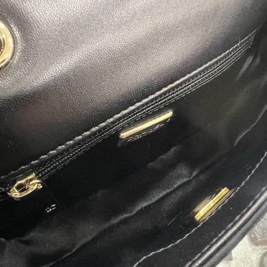 東區正精品㊣CHANEL MINI COCO 20 香奈兒黑棕色亮片字母金鍊肩背包斜背包 CF 20cm RZ6376-13