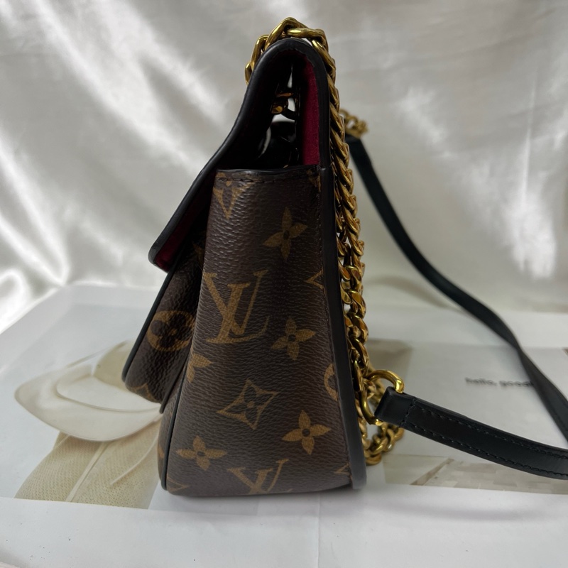 LV路易威登-Passy棕色老花塗層帆布黑色琺瑯金扣郵差包 老花-2