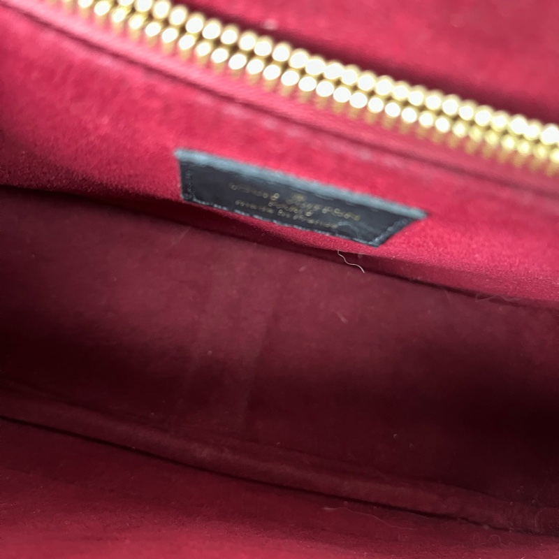 LV路易威登-Passy棕色老花塗層帆布黑色琺瑯金扣郵差包 老花-8