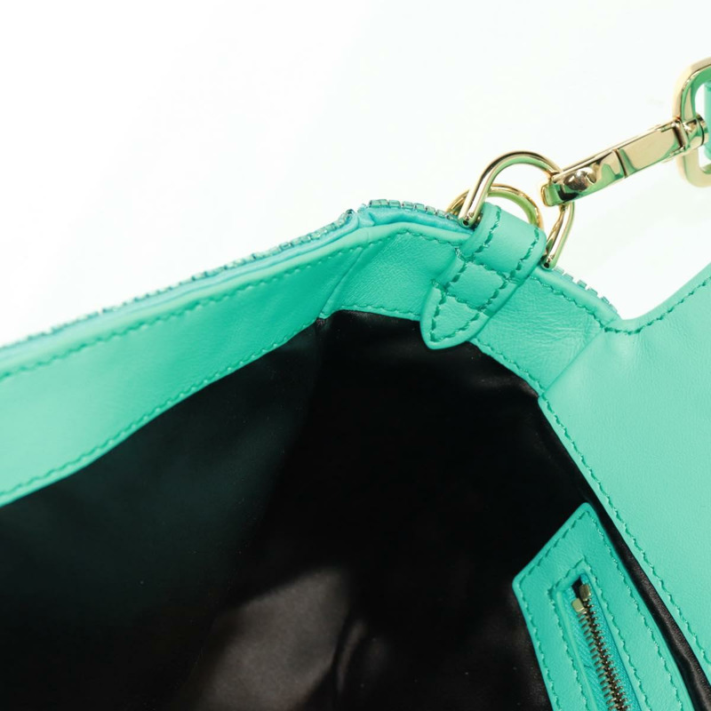 【日本直送】FENDI 亮片 Mamma Baguette 單肩包 藍色金色 正品 166166SM-21