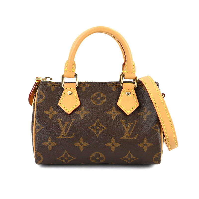路易威登 LOUIS VUITTON Monogram Nano Speedy 兩手提單肩包 M81085-0